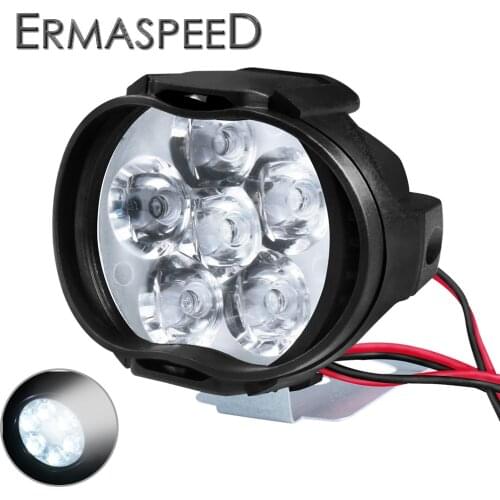 Motorcycle Headlight White Bright 4/6 LED Spot Light Fog Lamp 12V 3000K Spotlight For Motorbike Scooter ATV KTV Accessories