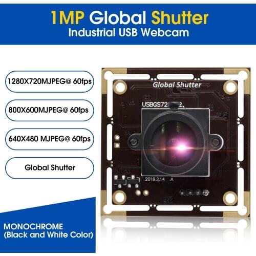 Global Shutter Camera Module HD Aptina AR0144 MJPEG 60fps 1280X720 UVC USB Camera Board for Windows Linux Android