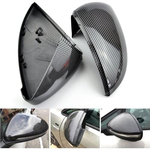 For VW Golf MK7 GTI 7 7R MK7.5 Touran L E-GOLF Car Auto Carbon Fiber Side Rearview Mirror Cap Cover Trim Side Mirror Cover Caps