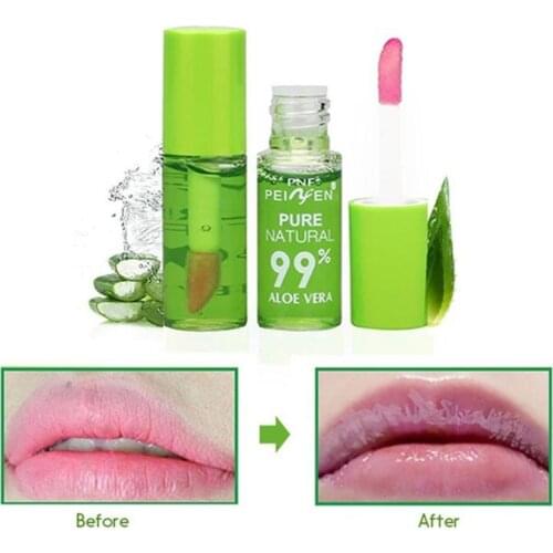 Aloe Changeable Color Lip Gloss Long Lasting Moisturizing Lipstick Lip Tint Natural Nourish Lip Care Skin-friendly Lip Makeup