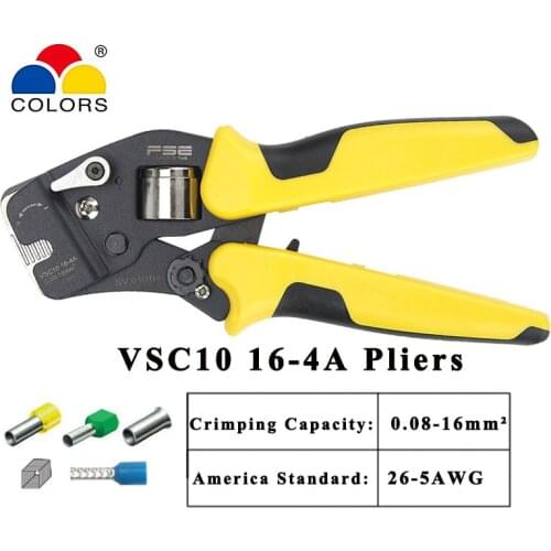 HSC10 16-4A mini-type self-adjustable crimping pliers multi tool Casing type special clamp 0.25-16mm VSC10 16-4a crimping tools