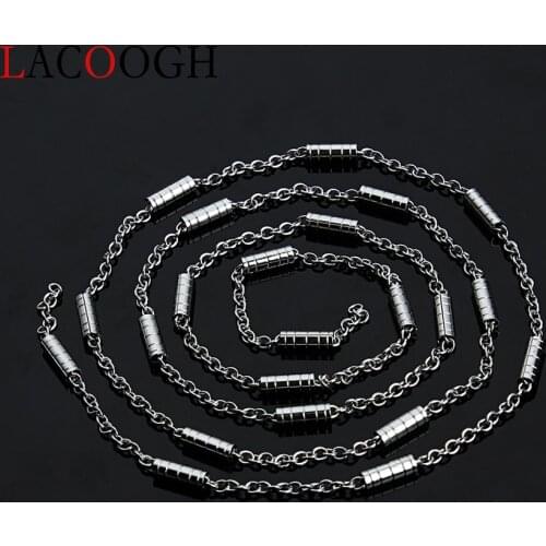 New Fashion 2 meters/lot Silver Tone 316L Stainless Steel DIY Necklace Chains Bulk Link Chains Jewelry Findings Accessories