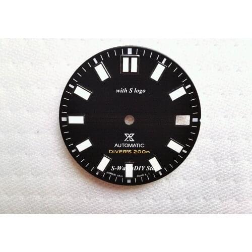 New style copper plate C3 luminous dial refitted sun pattern literal skx007 small mm abalone nh35 universal