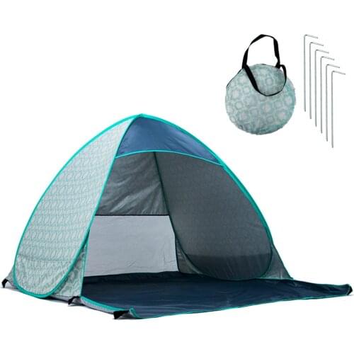 Pop-up Type Outdoor Camping Beach Tent Waterproof Anti UV Sun Shelter With 6 Pegs For 2 Persons Fishing Outdoor Accessories