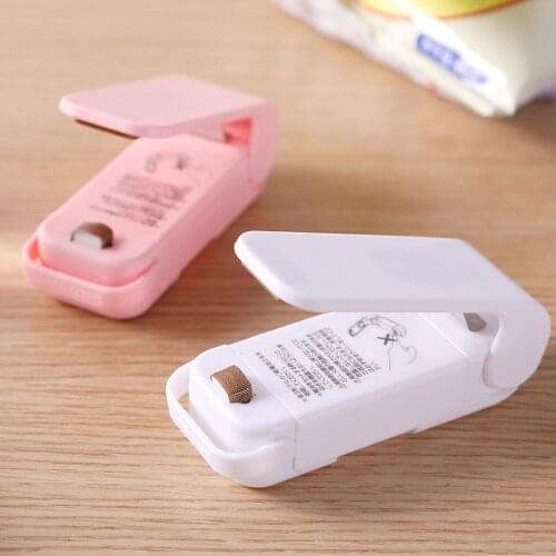 Portable Heat Sealer Plastic Package Storage Bag Mini Sealing Machine Handy Sticker and Seals for Food Snack Kitchen Accessories