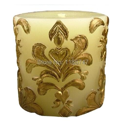 Carved pillar handmade candle mold silicone mold for home decor candle DIY silicone candle mold