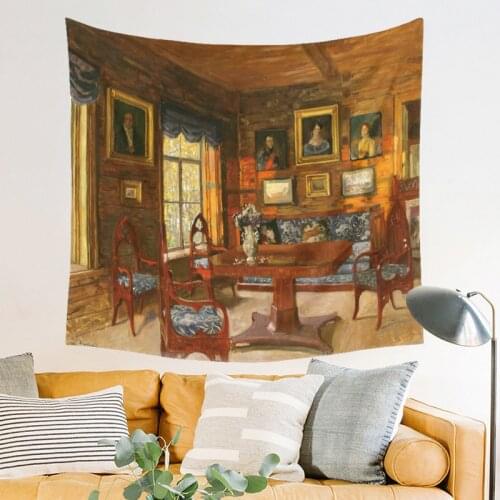 Vintage Europe mural wall painting tapestry livingroom decor wall blanket tapices pared tapestries