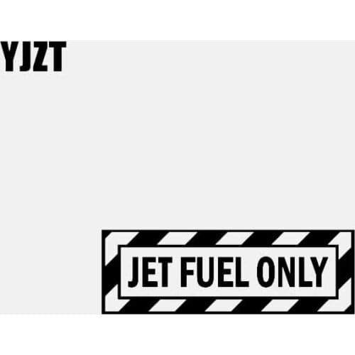 YJZT 16CM*5.5CM JET FUEL ONLY CAR STICKER FUNNY VINYL DECAL Black/Silver C3-0812
