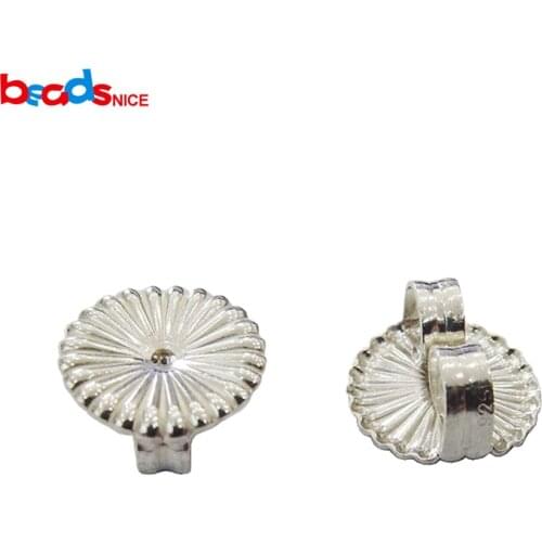 Beadsnice ID37587 Sterling Silver Jewelry Finding Wholesale Jumbo Ear Nut Earring Back Premium Swirl
