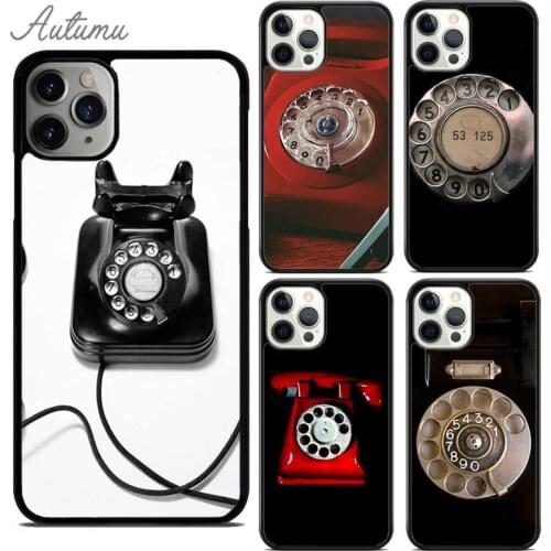 Funny Vintage Retro telephone Phone Case for iPhone 11 12 Pro Max mini X XR XS SE 2020 5 6 7 8 Plus Galaxy S8 S9 S10 Cover shell