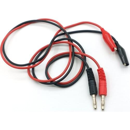 2pcs 80CM High Voltage Silicone Cable Test clip Alligator TO 4MM Banana Plug