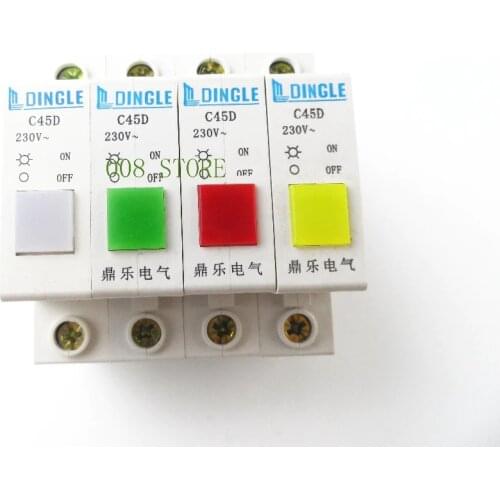 Yellow breaker Indicator C45D DZ47 indicator light C45D signal lamp red yellow green good quality