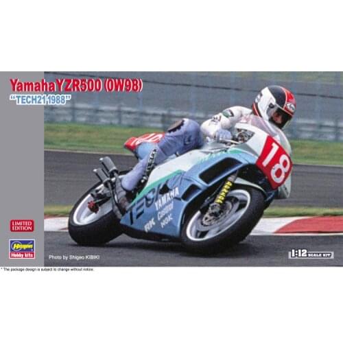 1/12 Hasegawa Plastic Assembly Car Model Toy Yamaha YZR500 0W98 "TECH21 1988" Motorcycle Static Model DIY Assembly Kit #21727