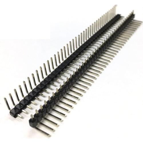 10PCS 1x40P 2X40P 2.54mm Single Row single pin curved Pin Header Connector Strip Curved Needle For Arduino Electronic Components