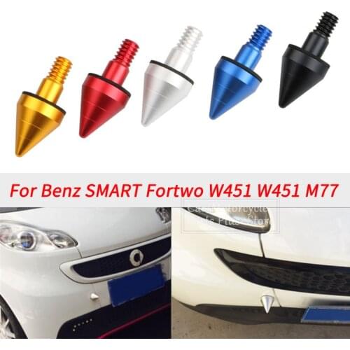 1x Sharp Head Car Bumper Spike Guard Protector Car Anti-collision Tail Cone For Mercedes Benz SMART Fortwo W451 M77