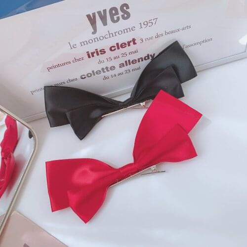 20 PCS/lot New Women Elegant Solid Smooth Ribbon Bow Hairpins Sweet Hair Clips Barrettes Headband Fashion Hair Accessories