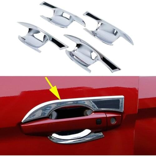Car Exterior Trim Accessories Fit For Mitsubishi Eclipse Cross 2018 2019 2020 Chrome Door Handle Bowl Cup Cap Sticker Cover