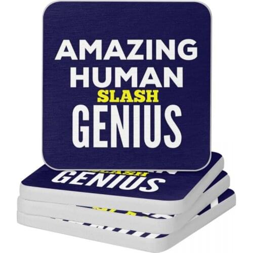 Brooklyn Nine-Nine AMAZING HUMAN SLASH GENIUS Diatomaceous Square Round Coaster Multifunction Cup Bonsai Mat Soap Pad 10x10cm
