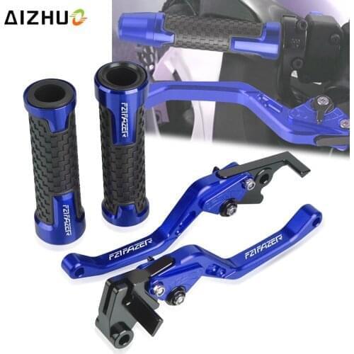 FZ6 FAZER FOR YAMAHA FZ6 FAZER 2004-2010 2005 2006 2007 Motorcycle Accessories Brake Clutch Levers Handle Grips End LOGO CNC