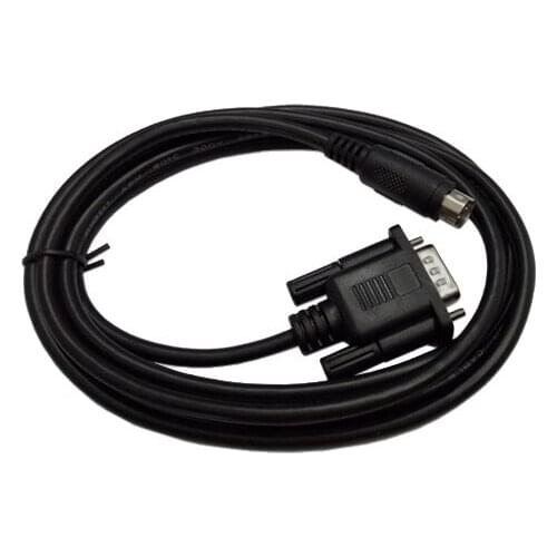 Communication cable Use for Delta DOP-B series HMI to Delta DVP series PLC 9-pin male & round 8-pin Length:3m DOP-DVP