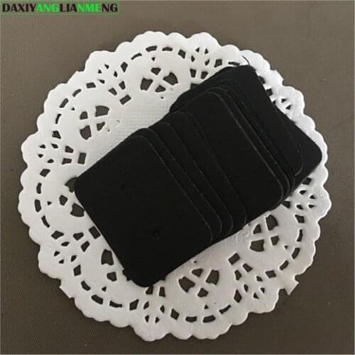 Time Bronze Manual Ornaments Parts Black Cardboard Ear Nail Card 2.5*3.5