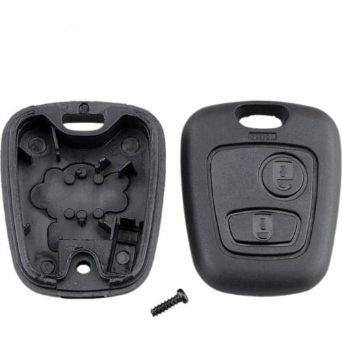 2Pc Lightweight Suitable for 2-button Straight Car Key Shell 206 Mouth Without Embryo