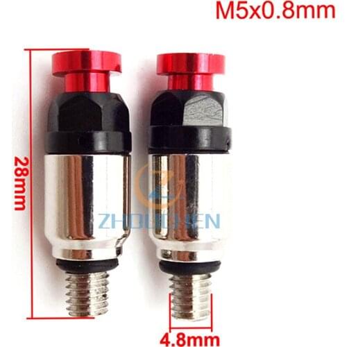 Red M5x0.8mm Front Fork Air Bleeder Valves For CRF 450 450R 450X 250 250X 250R Motocross Dirt Bike