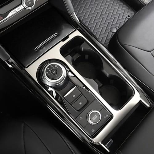 LHD!! For Ford Explorer U625 2020 2021 Stainless Gear Shift Box Gearbox Panel Frame Decoration Cover Trim Car Styling