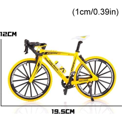 1/10 Scale Simulation Alloy Bicycle Mini Folding Mountain Bike Model Ornaments