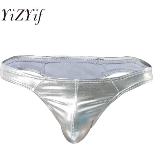 Mens lingerie Shiny Patent Leather Thong Underwear jockstrap tanga hombre thong men sexy under wear thongs and g strings panties