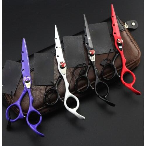 6 Professional Hair Salon Structure Scissors Set Cutting Barber Haircut Thinning Shear Scissors Hairdressing Hair Tools Scissors