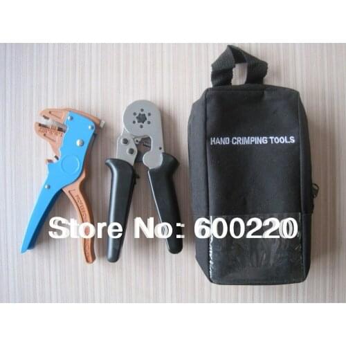 Hand tool set in a portable bag,cable ferrules crimping tool and wire stripper,crimping tool kits