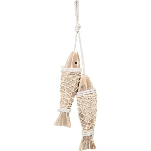 Wall Decorations Wood Fish Muyu Wooden Antique Size-S-L Mediterranean Retro Pine For Gifts Hand-carved Sculpture Hanging