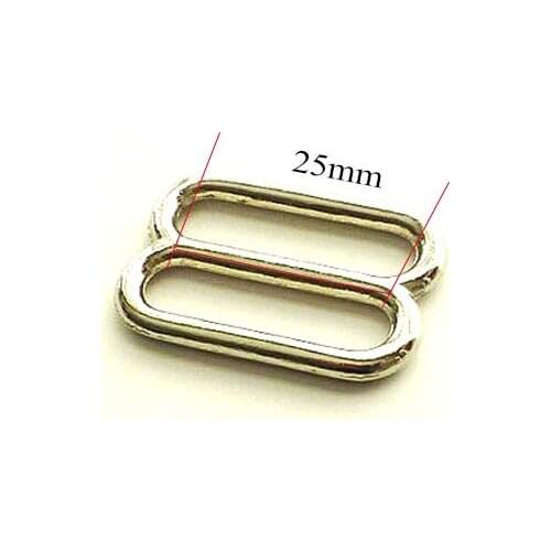 Nickel Plated slides 1 Inch , Dog Collar Hardware