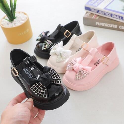 2021 New Design Spring Girls Leather Shoes Flowers Shoes for Girls Baby Infant Children Sandals Party Toddler Shoes Girl C11223