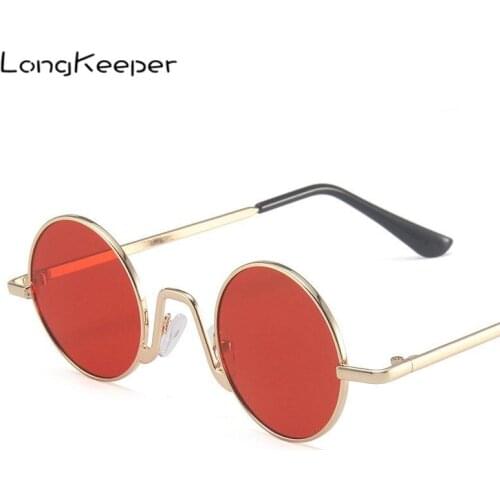 Classic Red Small Round Sunglasses Male 2021 Luxury Brand Designer Vintage Glasses For Men/Women Sun Glasses Oculos De Sol