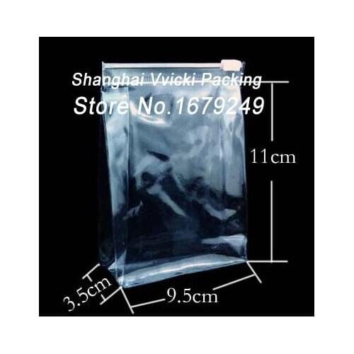 Wholesale9.5*11 *3.5cm Waterproof clear pvc cosmetic bag with zipper.gift travel bags cosmetic bag (200piece\lot) Free shipping
