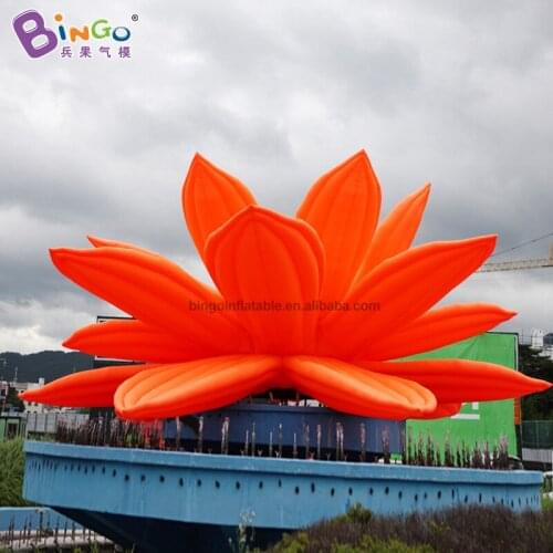 Personalized 4x4x2 meters lighting inflatable flower / inflatable ground flower / inflatable red flower toys