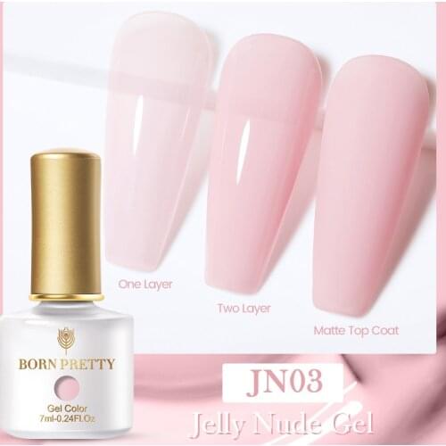 BORN PRETTY 10ml/6ml Translucent Nail Gel Polish UV LED Natural Color Jelly UV Gel Polish Crystal Nail Art Design Soak Off Gel