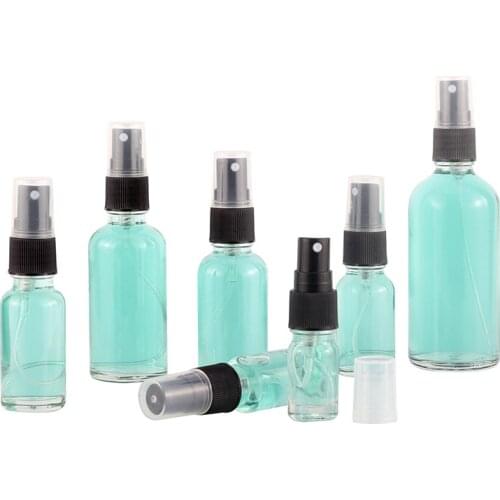 1Pcs Transparent Empty Spray Bottles 5ml 10ml 30ml 50ml 100ml Glass Mini Refillable Container Empty Cosmetic Containers