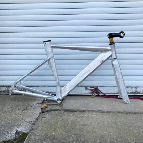 Speed road bike frame 48cm 52cm bike frame matte black fixie bike frame Aluminum alloy frame fork
