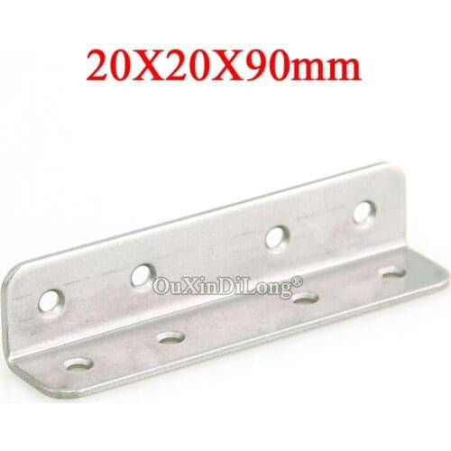 10PCS 304 Stainless Steel "L" Right Angle Joint Corner Braces Board Frame Fixed Holder Brackets Furniture Reinforced Connectors