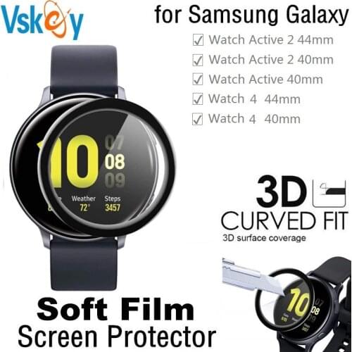 10PCS 3D Curved Soft Screen Protector for Samsung Galaxy Watch Active 2 40mm & 44mm Full Coverage Protective Film (Not Glass)
