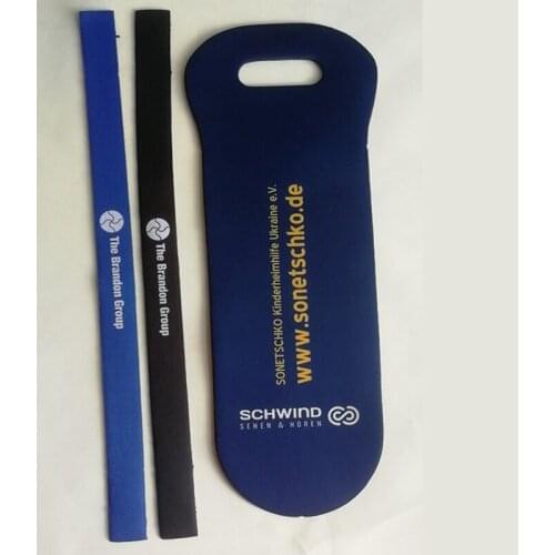 100pcs Custom Your Logo Red Wine Cooler Bag For Wine Bottle Neoprene Cooler Bag Cover Insulated Drink Sleeve Wine Cooler Bag