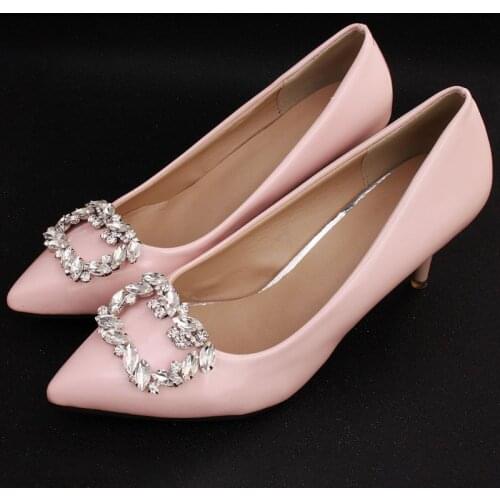 2pcs Shoe Clip Shoes Decoration High Heel Clips Rhinestone Glitter Alloy Glow Luxury Fashion Party Women Supplies DIY Sandal