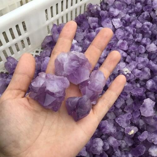 200g Natural Amethyst stone small Rough Amethyst crystal for Decoration