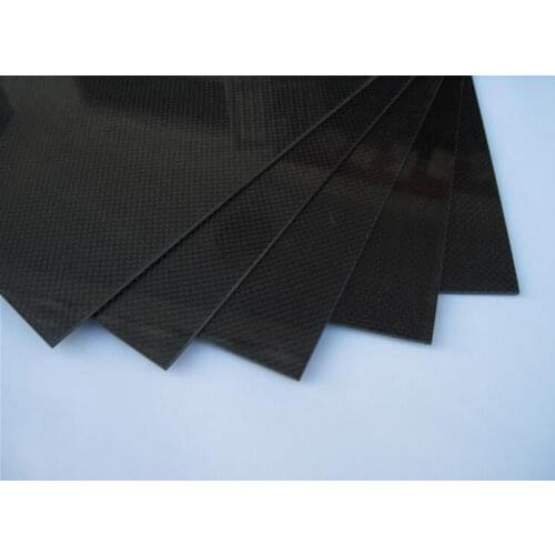200x500x1mm Carbon Fiber Plate Panel Sheet 3K Plain Weave High Glossy