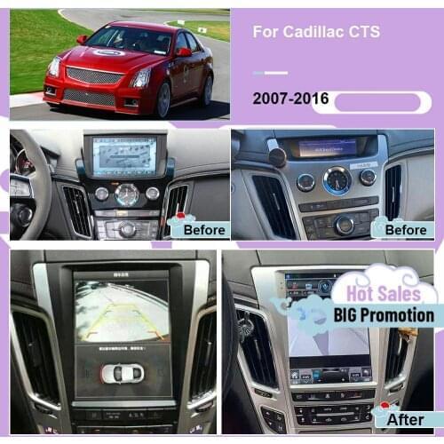 6+128G Carplay Tesla Screen Stereo Android 11 Player For Cadillac CTS 2007 2008 2009 2010 2011 2012 2013 2014 2015 2016 GPS Unit