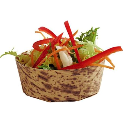 Promotion - Party Wedding Supplies Disposable Eco-Friendly Tableware 60ml Capacity Bamboo Leaf Bowl, 20/Pack