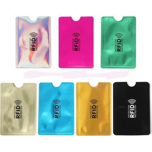 Wholesale Price Anti Rfid Blocking Reader Lock Card Holder Aluminium Metal Smart Anti-theft ID Bank Card Case Protection